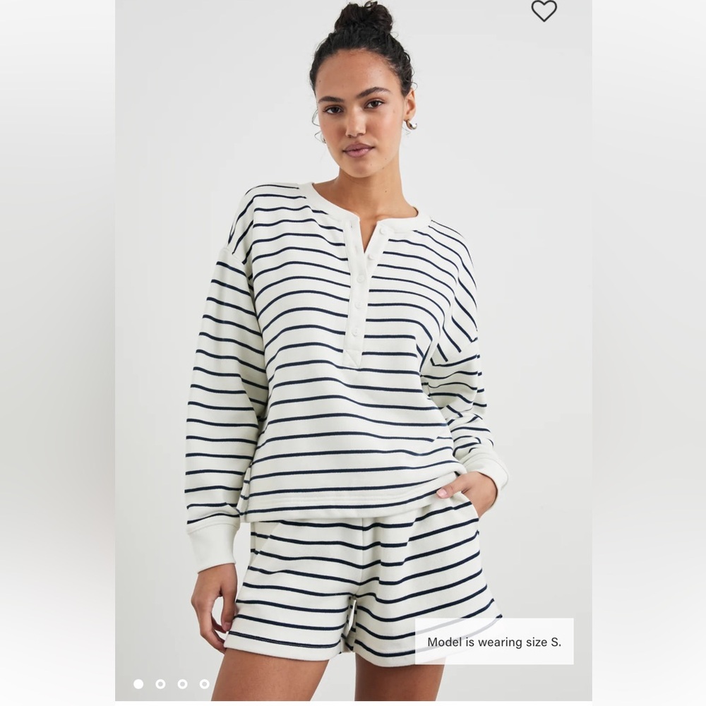 Rails Joan Sweatshirt and Jane shorts
